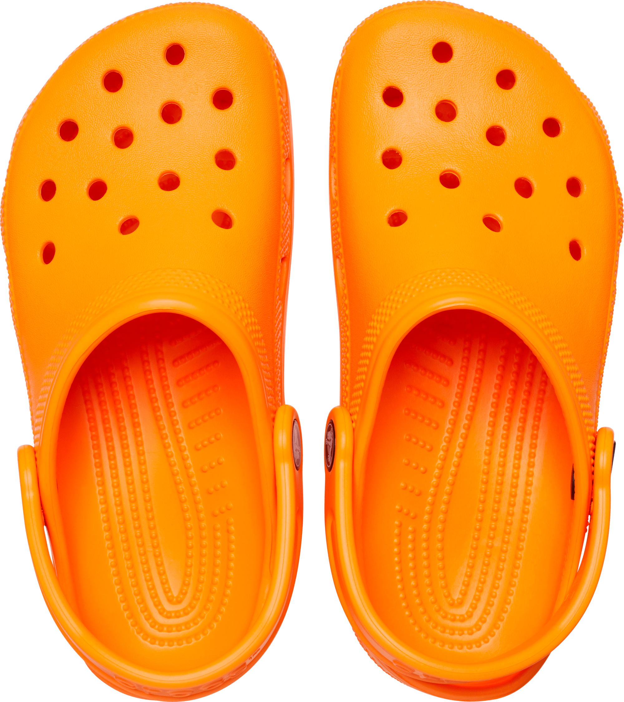 Crocs Toddler Classic Clog Orange Zing - three quarter view