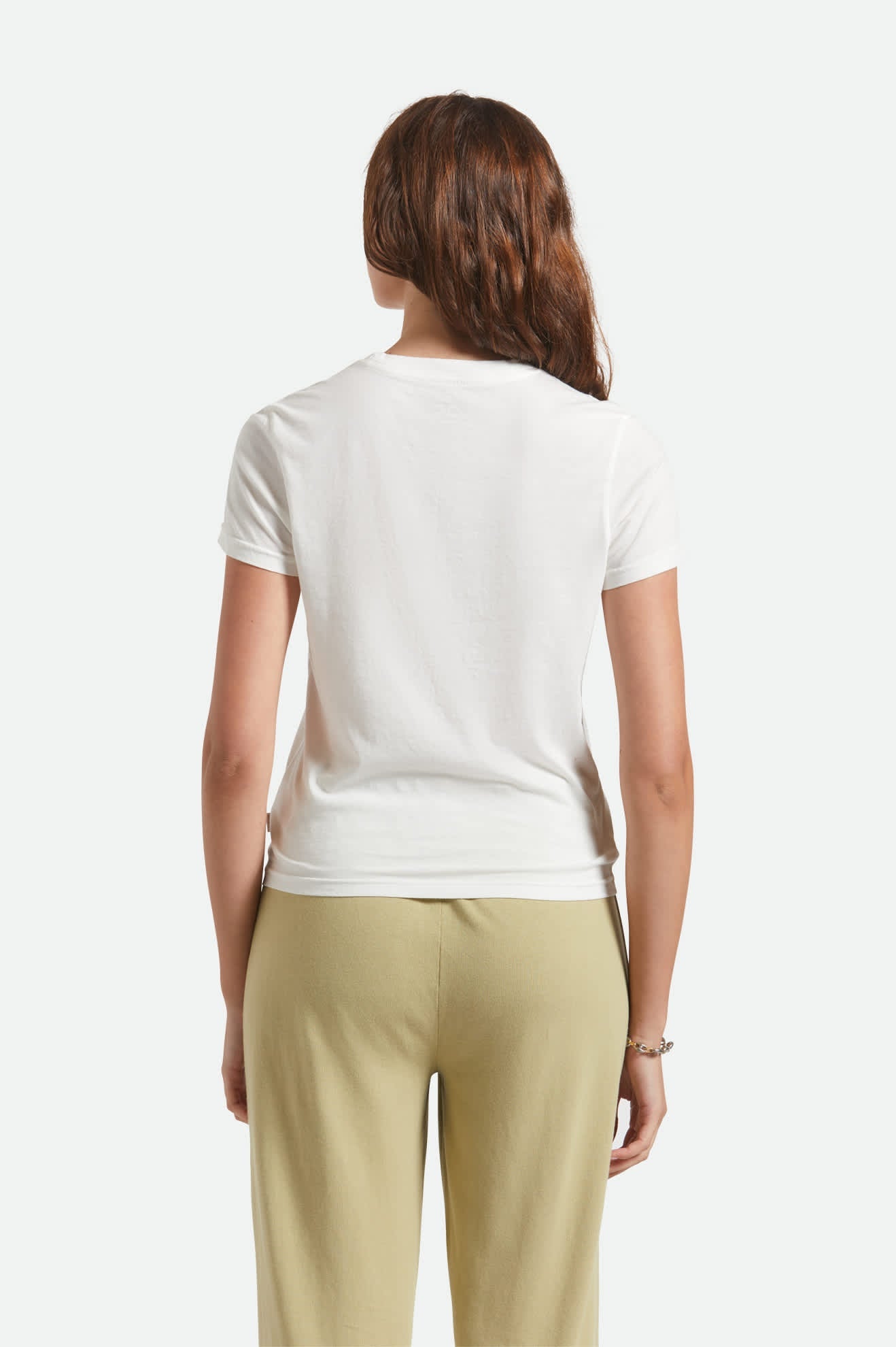 Brixton Chill Out Fitted Crew Tee - Off White (view 3)