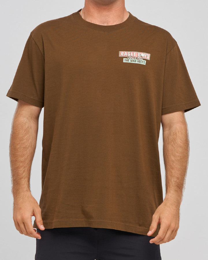 Mad Hueys Eagle Boys SS Tee in walnut - back