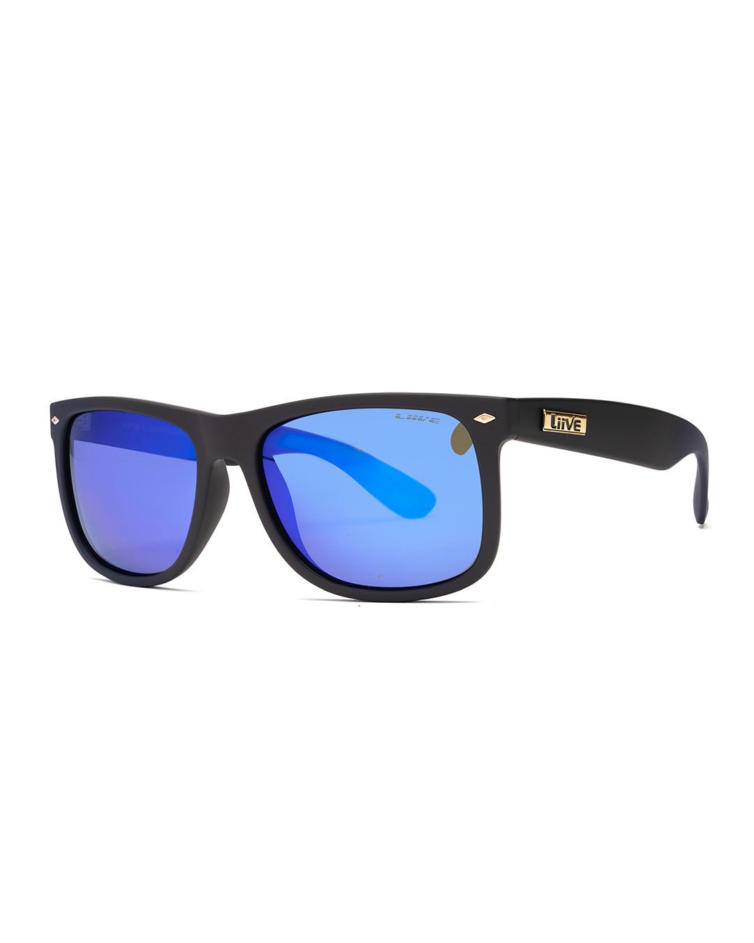 Liive EL Capitan sunglasses in matt black with blue mirror lens