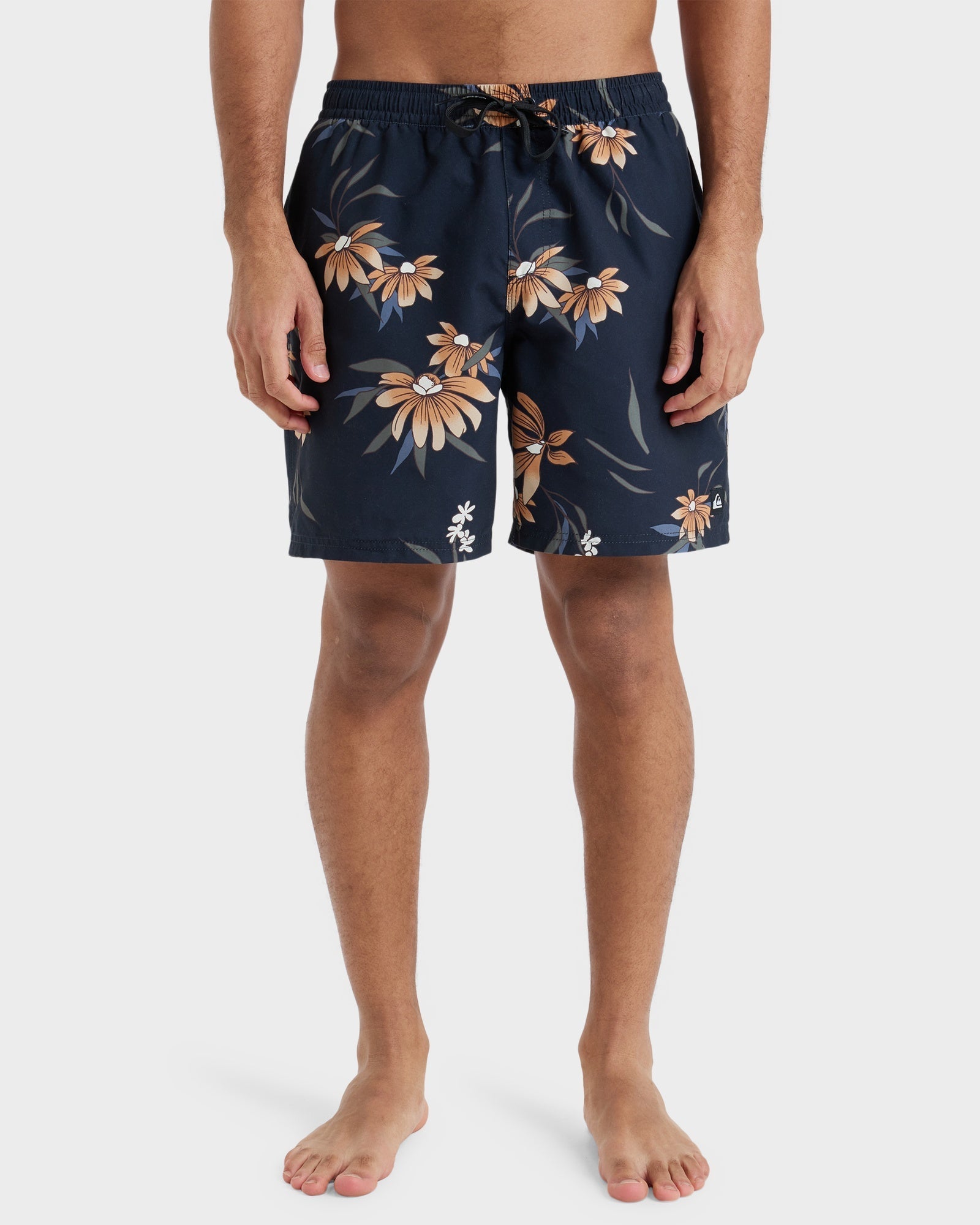 Quiksilver Everyday Straight Volley 17 inch in Black Costal Floral - front