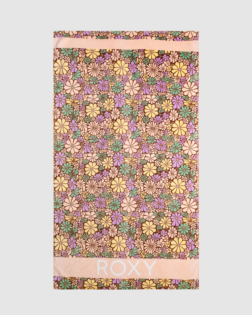 Roxy Cold Water Printed Beach Towel - Root Beer All About Sol