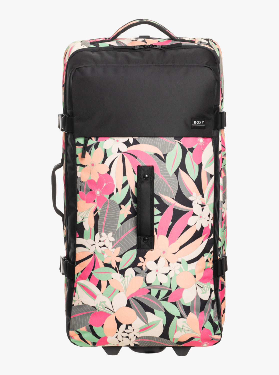 Roxy Big Souvenir Wheelie Suitcase - Anthracite Palm Song