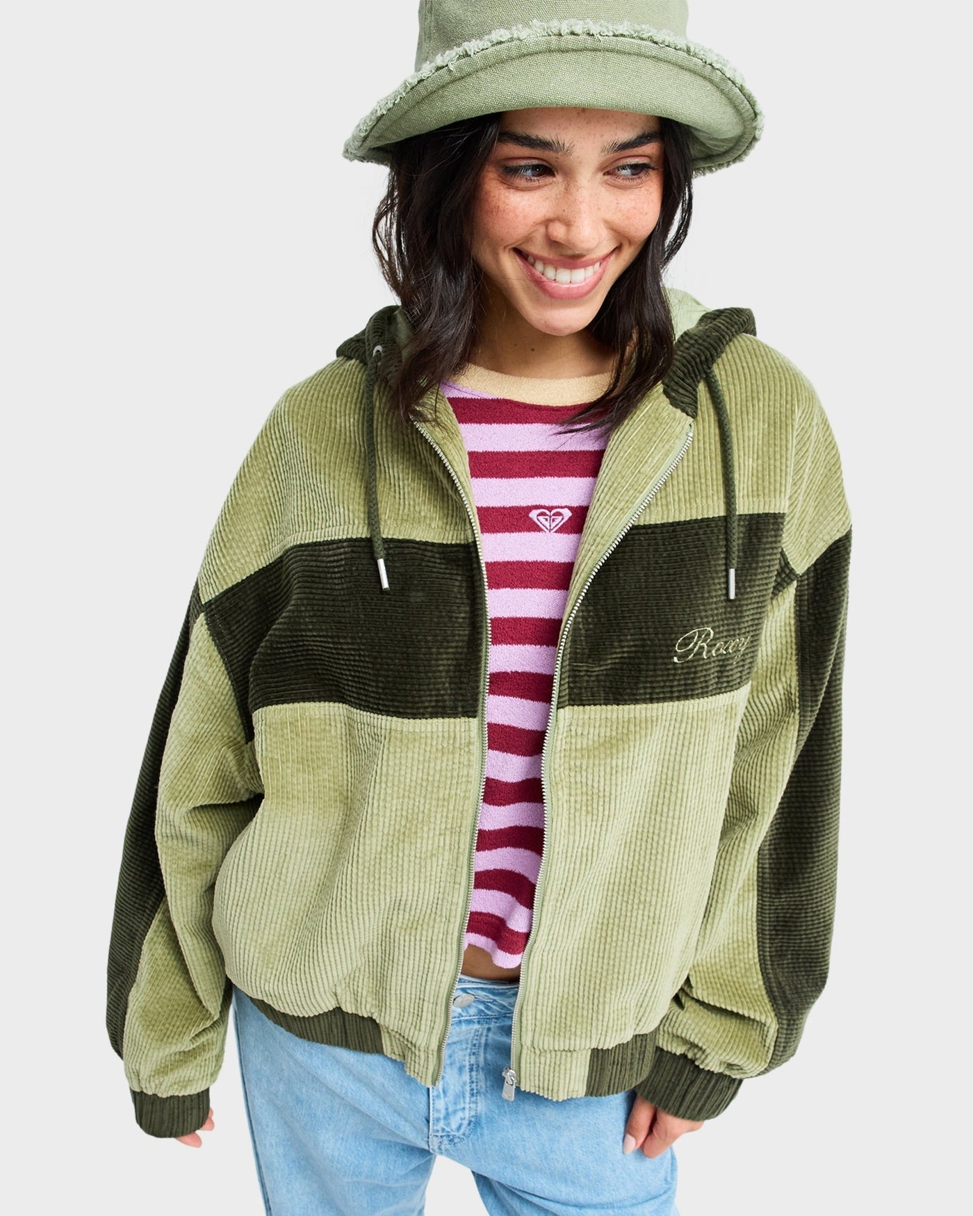 Roxy Have A Blast Fleece Jacket - Oil Green (view 3)