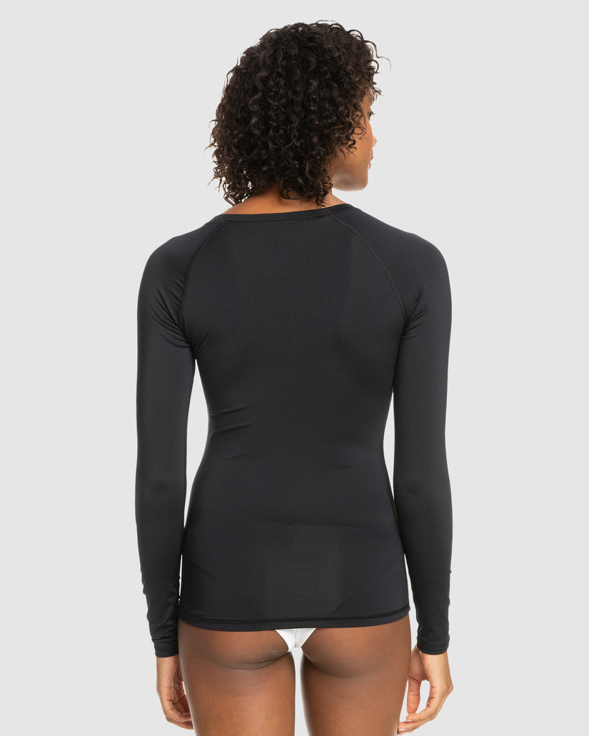 Roxy New Essentials LS Zipped Lycra - Anthracite (view 3)