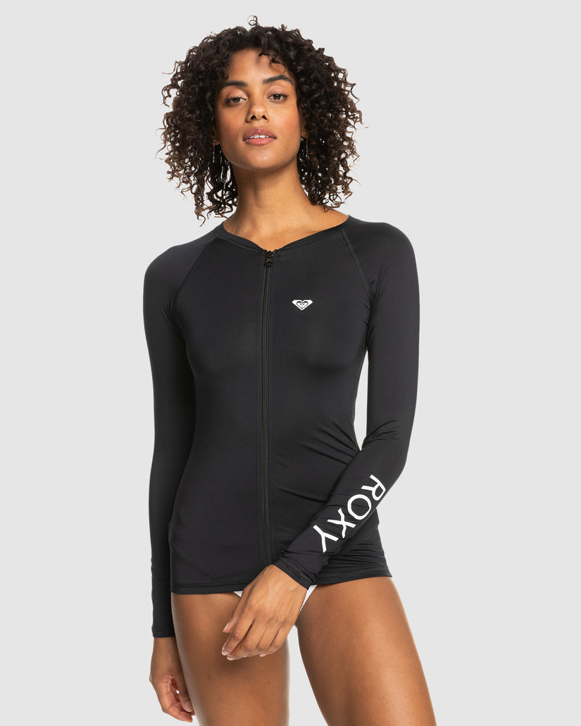 Roxy New Essentials LS Zipped Lycra - Anthracite