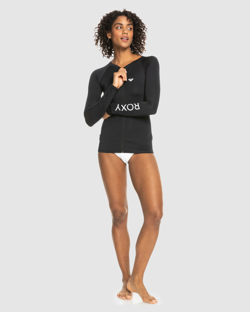 Roxy New Essentials LS Zipped Lycra - Anthracite (view 5)