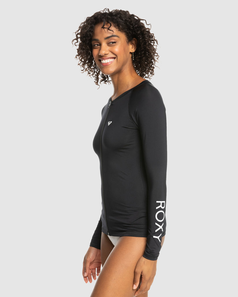 Roxy New Essentials LS Zipped Lycra - Anthracite (view 2)