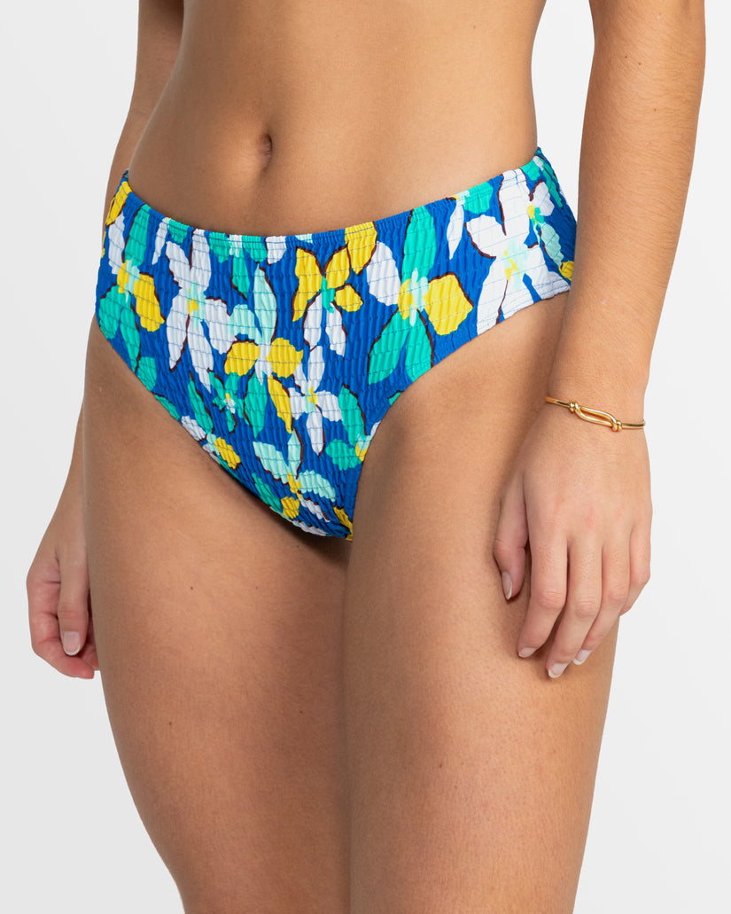 Roxy Sunny Days Floral High Modest Bikini Bottom - Bright White Sunlights Floral (view 2)