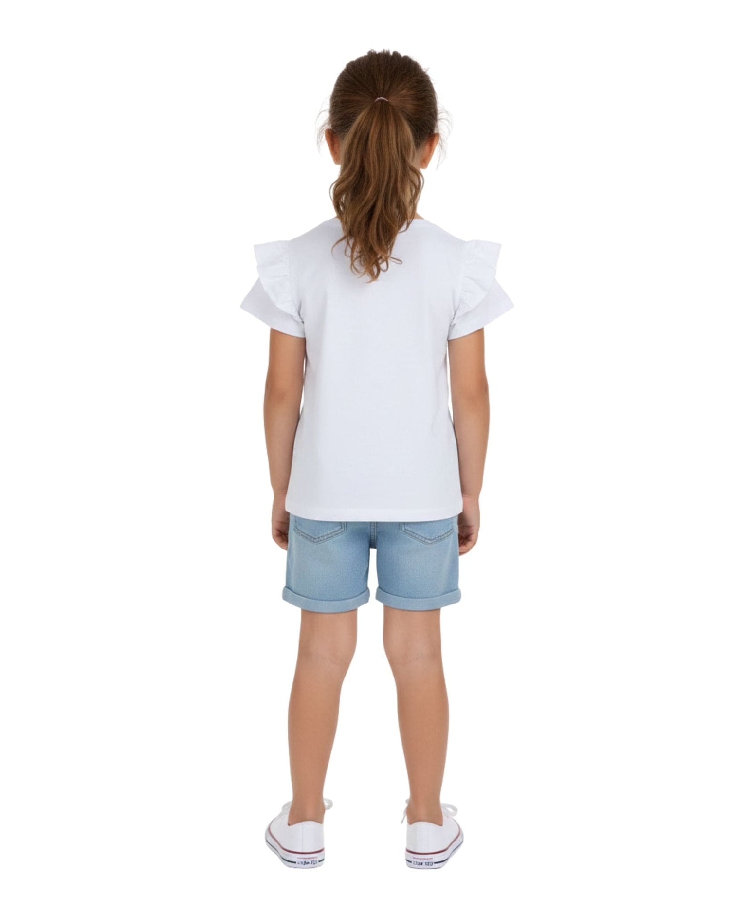 Eve Girl Sardines Frill Tee - White (view 2)