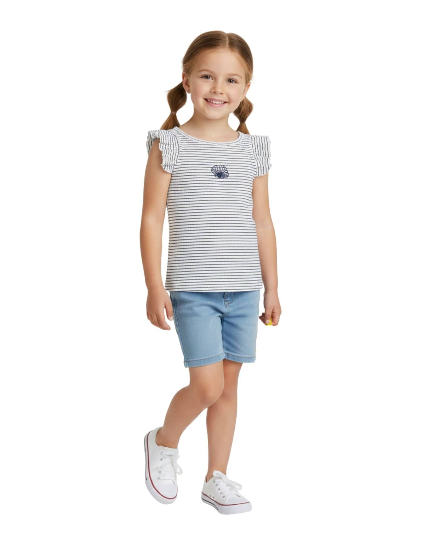 Eve Girl Zoe Frill Tank - Stripe