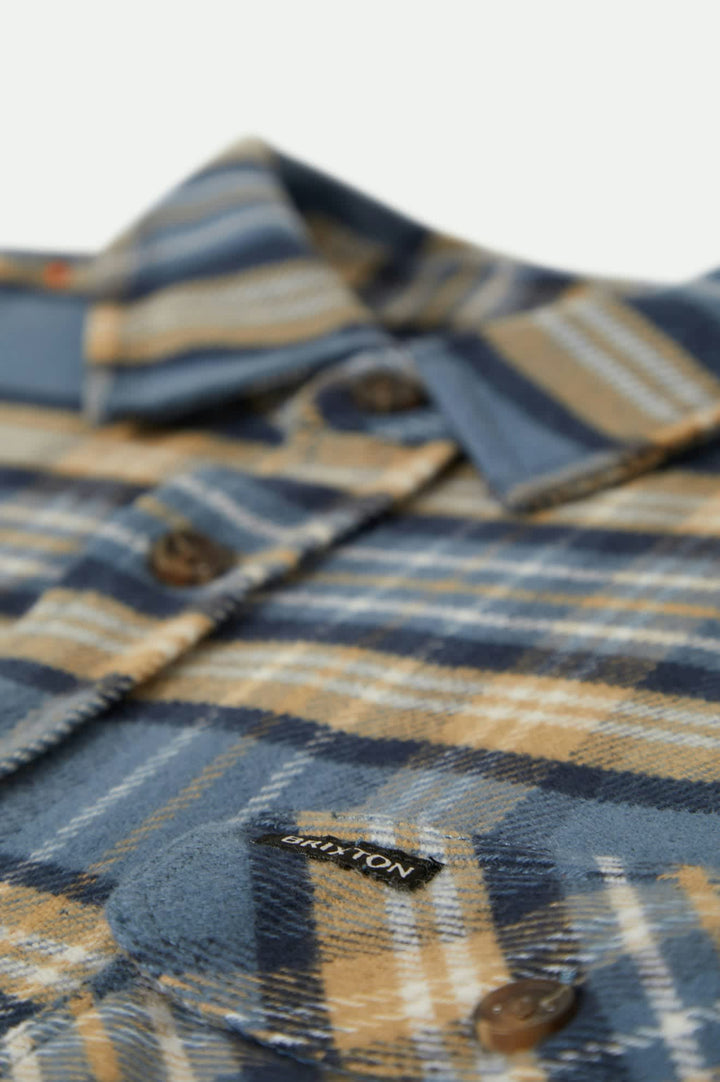 Bowery Flannel - Azure Blue / Washed Navy / Sand
