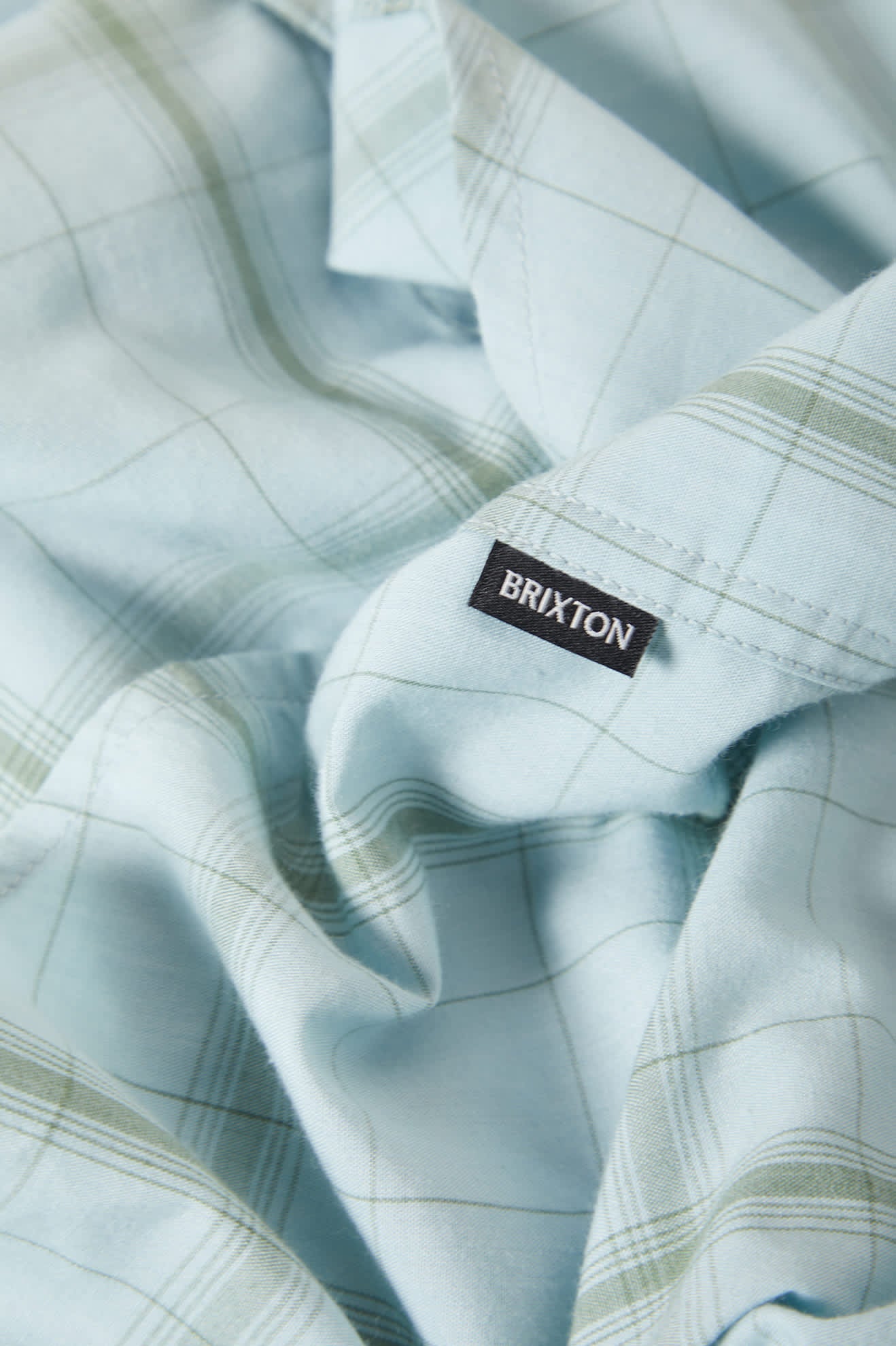 Brixton The Breezy Wayne S/S Wvn - Seafoam Plaid (view 6)