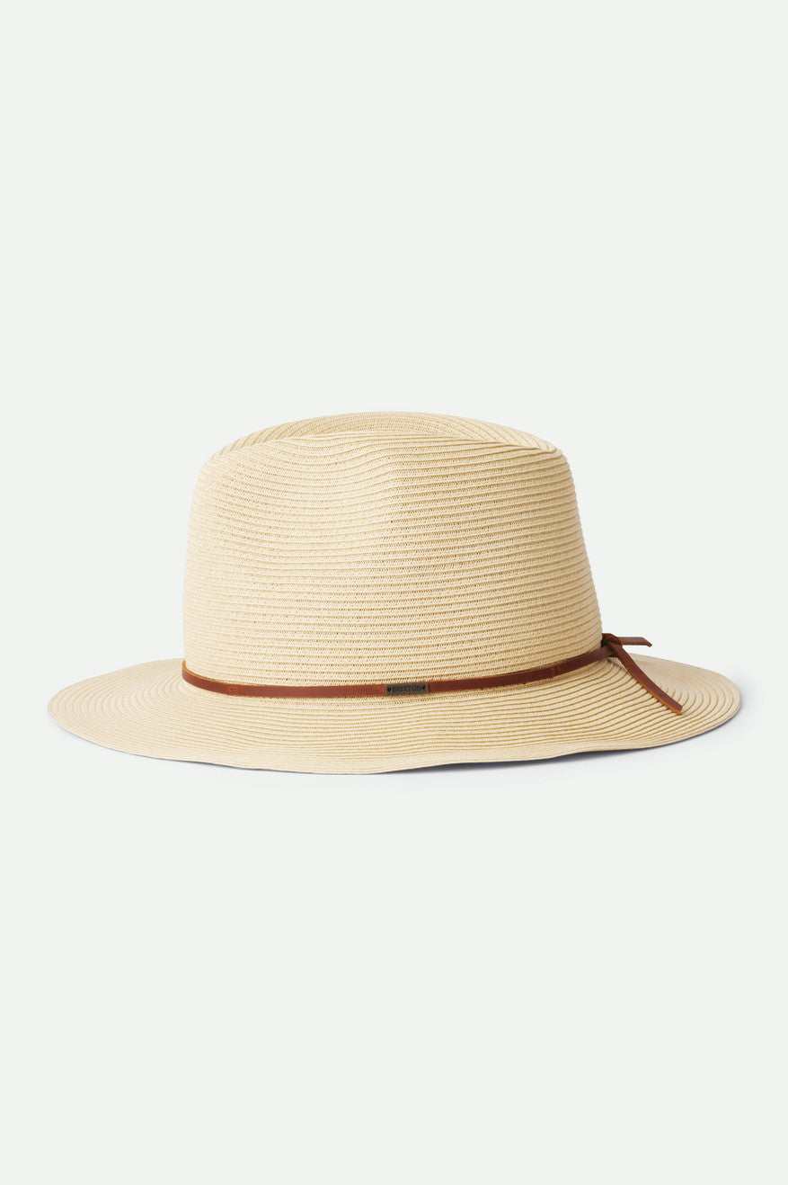 Brixton Wesley Straw Packable Fedora - Tan (view 2)