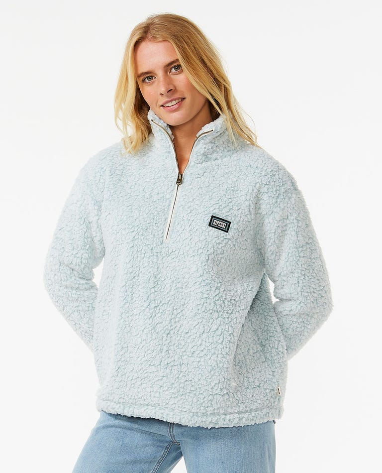 Rip Curl Dark N Stormy 1/4 Zip Crew - Blue