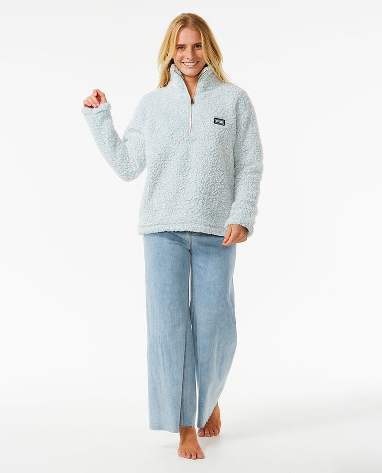 Rip Curl Dark N Stormy 1/4 Zip Crew - Blue (view 4)