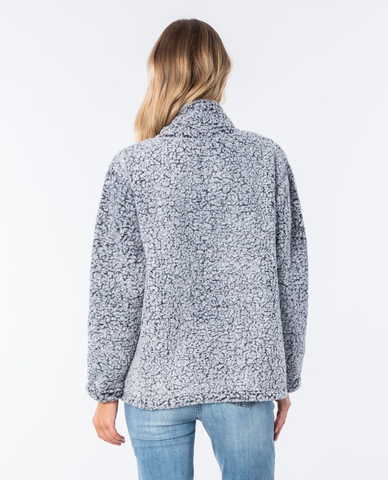 Dark N Stormy 1/4 Zip Crew - Light Grey