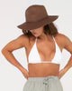 Gisele Straw Hat - Chocolate 1