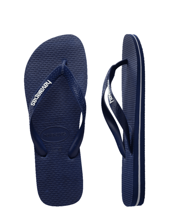 Havaianas Kids Rubber Logo - Navy Blue (view 2)