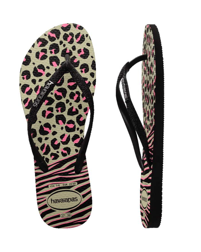 Havaianas Kids Slim Animals - Sand / Black / Grey