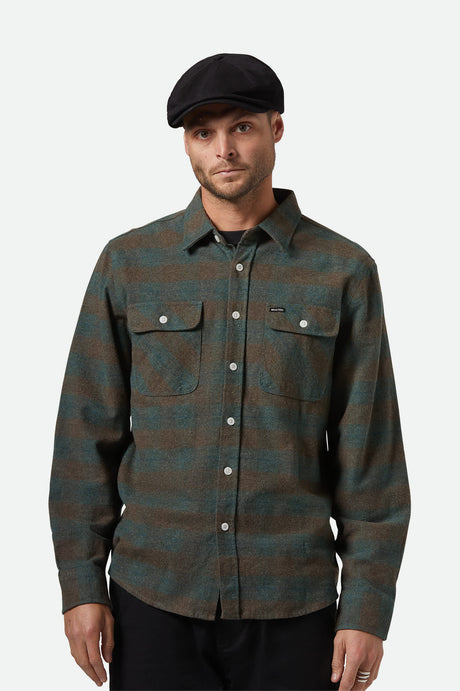 Bowery Vintage LS Overshirt - Green / Blue