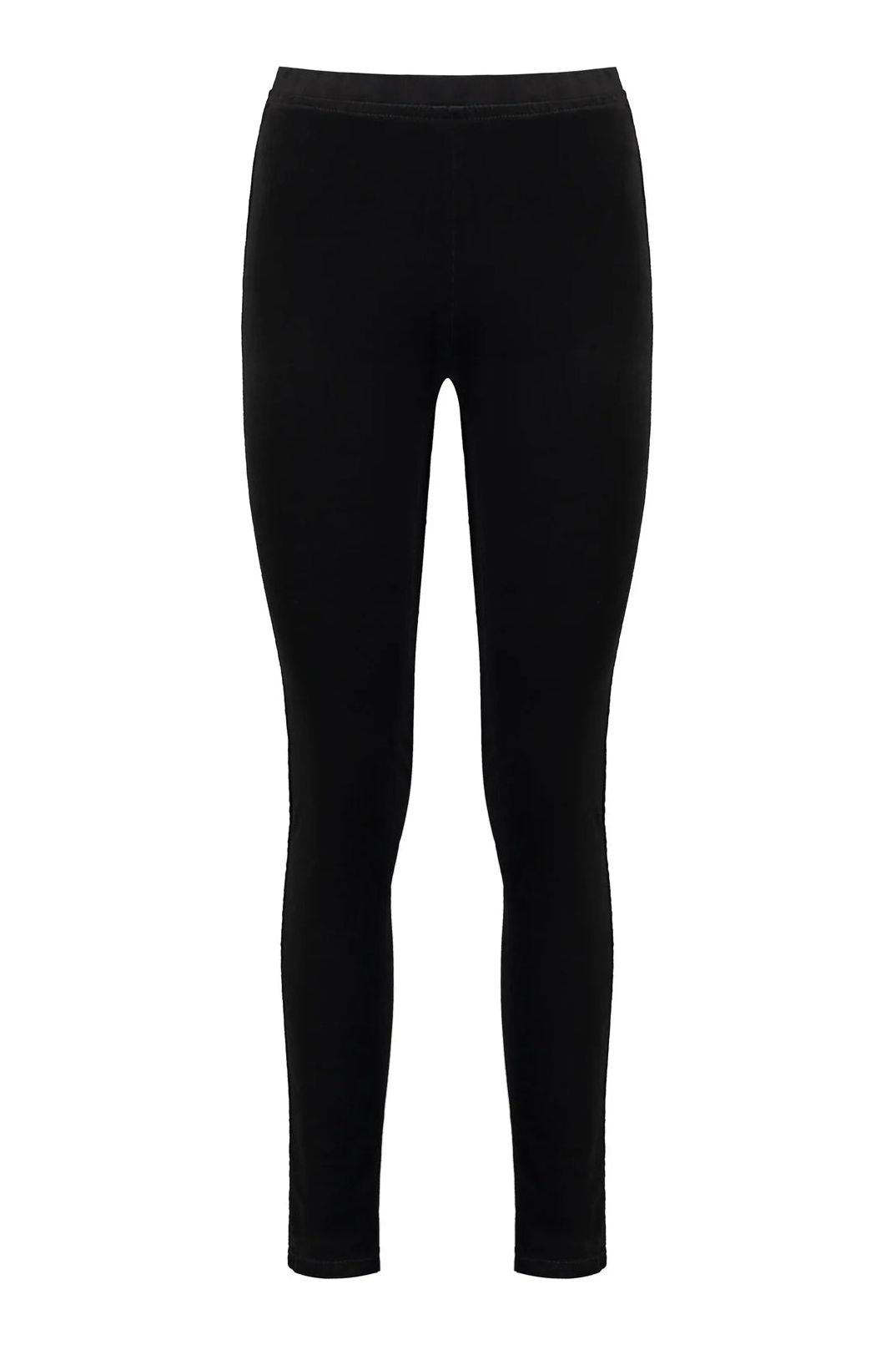 Slim Leg Full Length Cord Pull On - Black