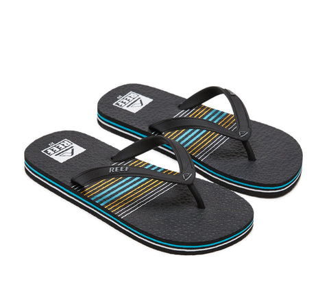 Reef Grom Switchfoot - Youth Thongs - Aqua / Orange Stripe