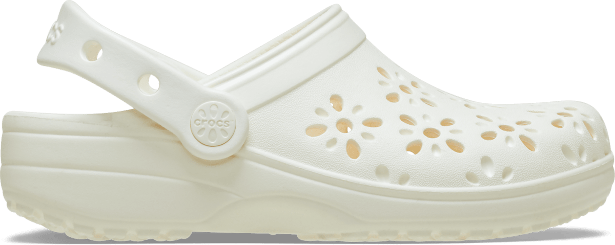Crocs Classic Floral Cut-Out Clog Chalk