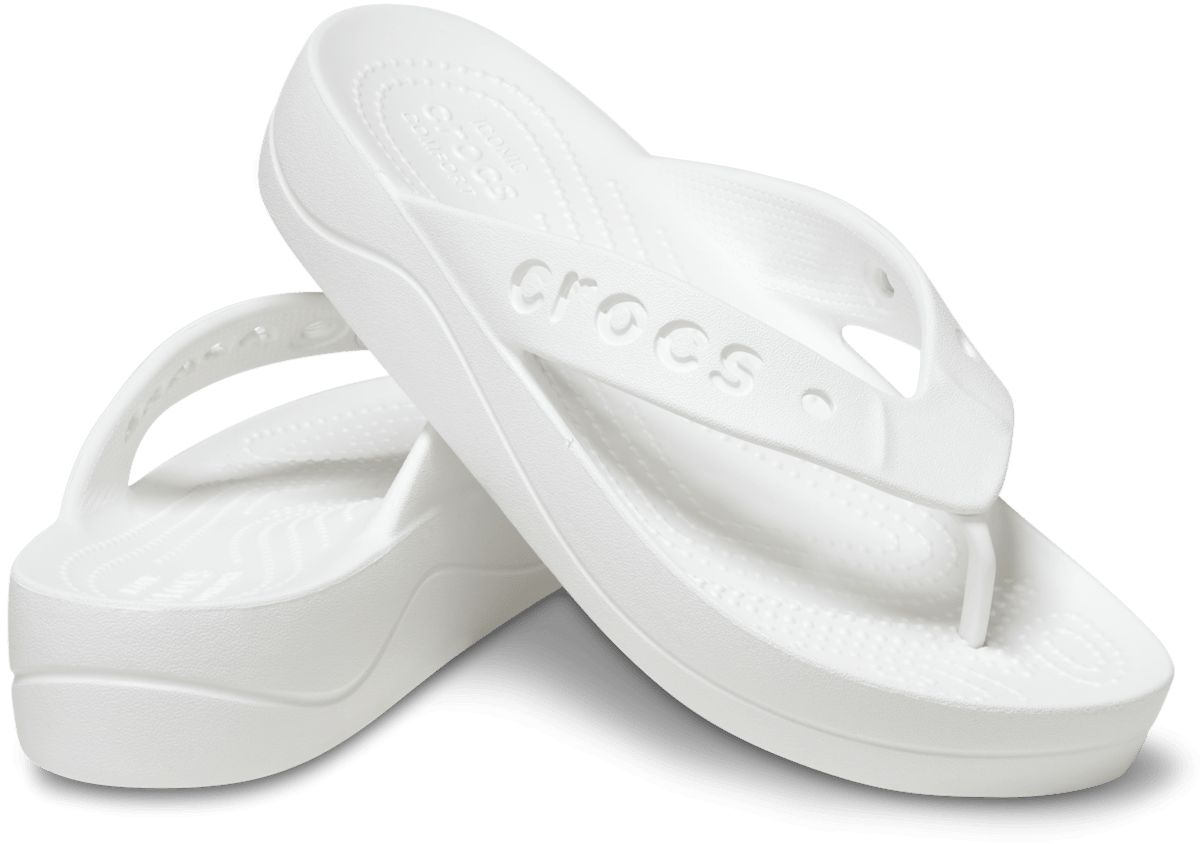 Crocs Baya Platform Flip White side