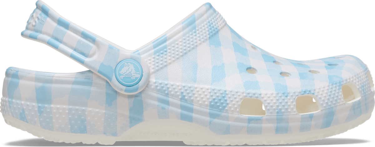 Crocs Classic Gingham Clog White Blue