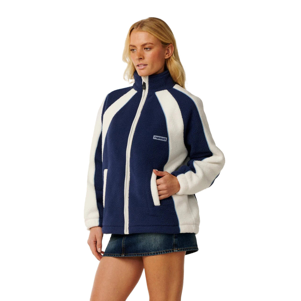Rip Curl Nova Zip Through Polar Fleece - Navy (view 2)