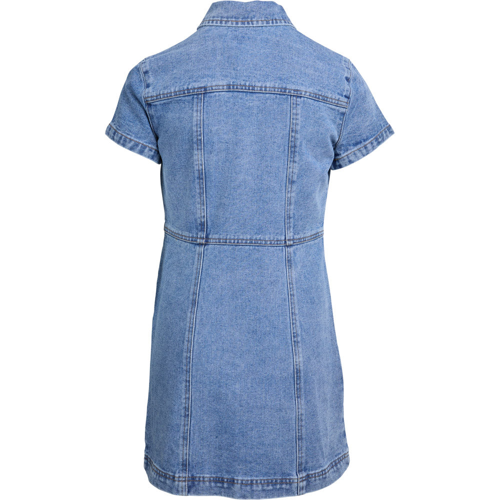 Eve Girl Jenny Denim Dress - Mid Blue (view 2)