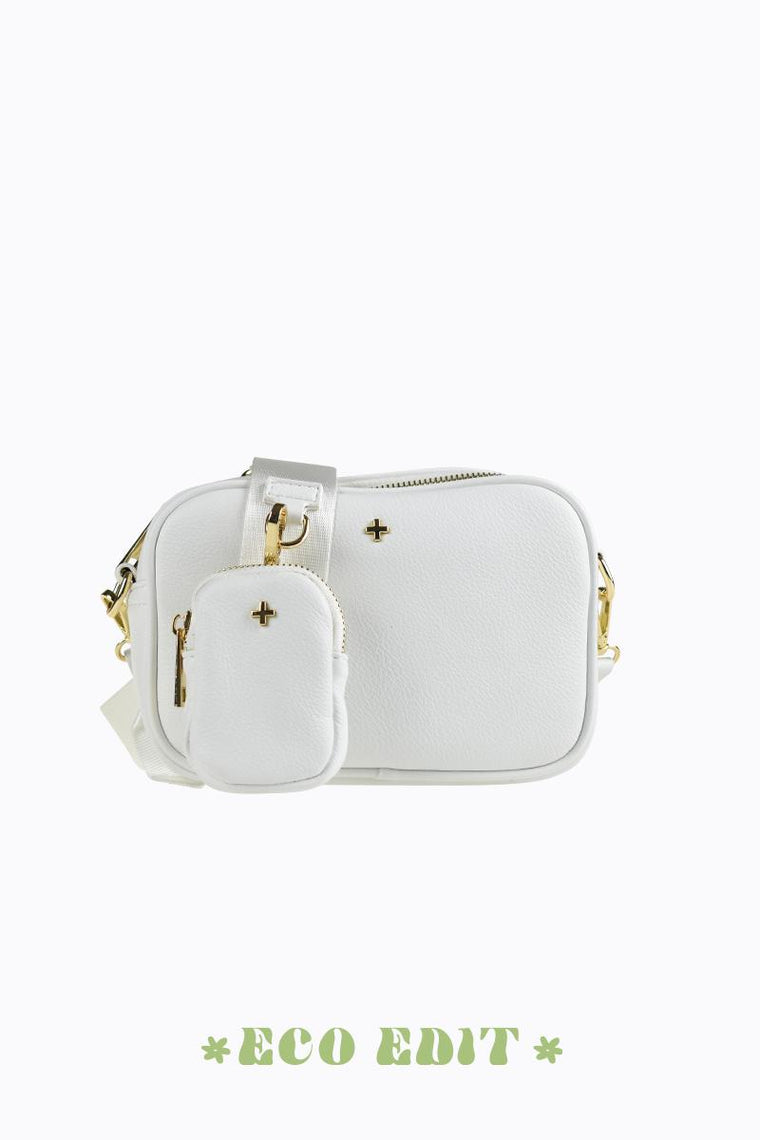 Peta + Jain Justice Camera Bag - White Croc / Gold