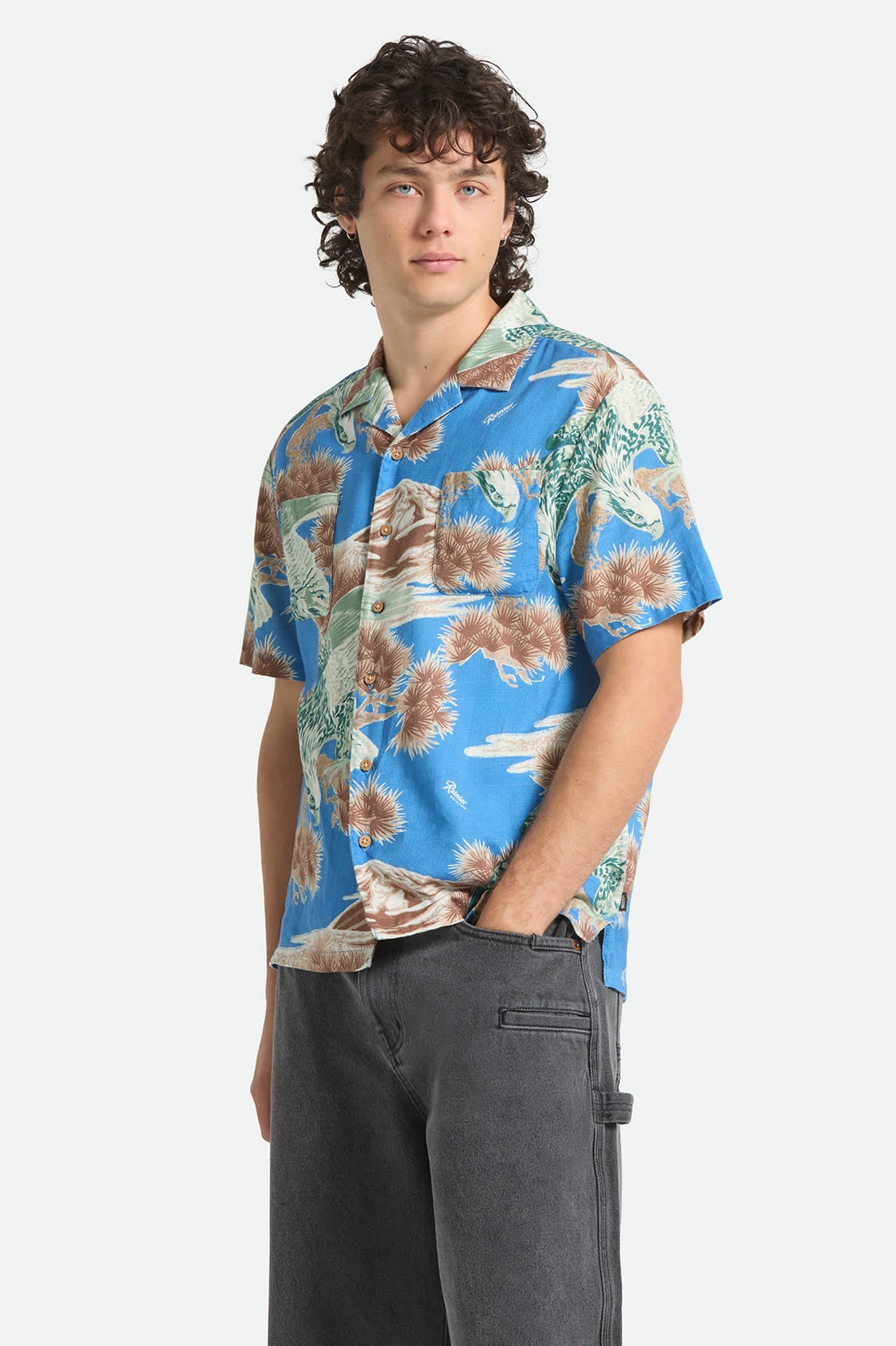 Brixton Rainier X Brixton S/S Wvn - Blue Sky (view 2)