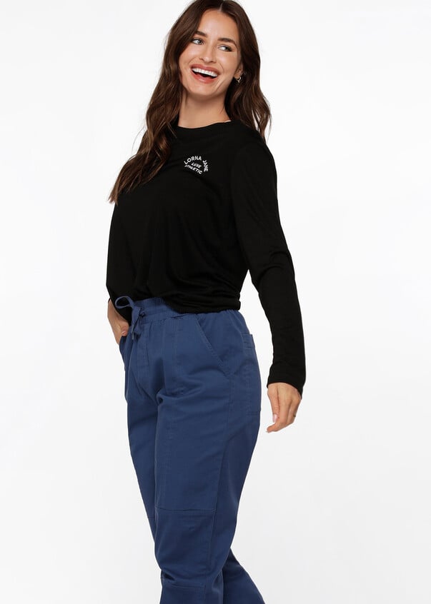 Lorna Jane Lotus Long Sleeve Top - Black (view 2)