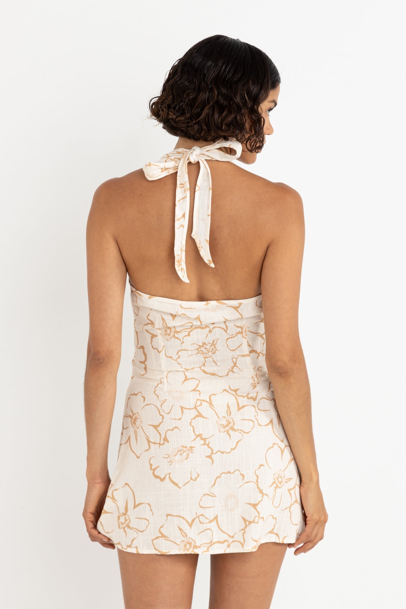 Rhythm Lulu Floral Wrap Mini Dress - White (view 2)