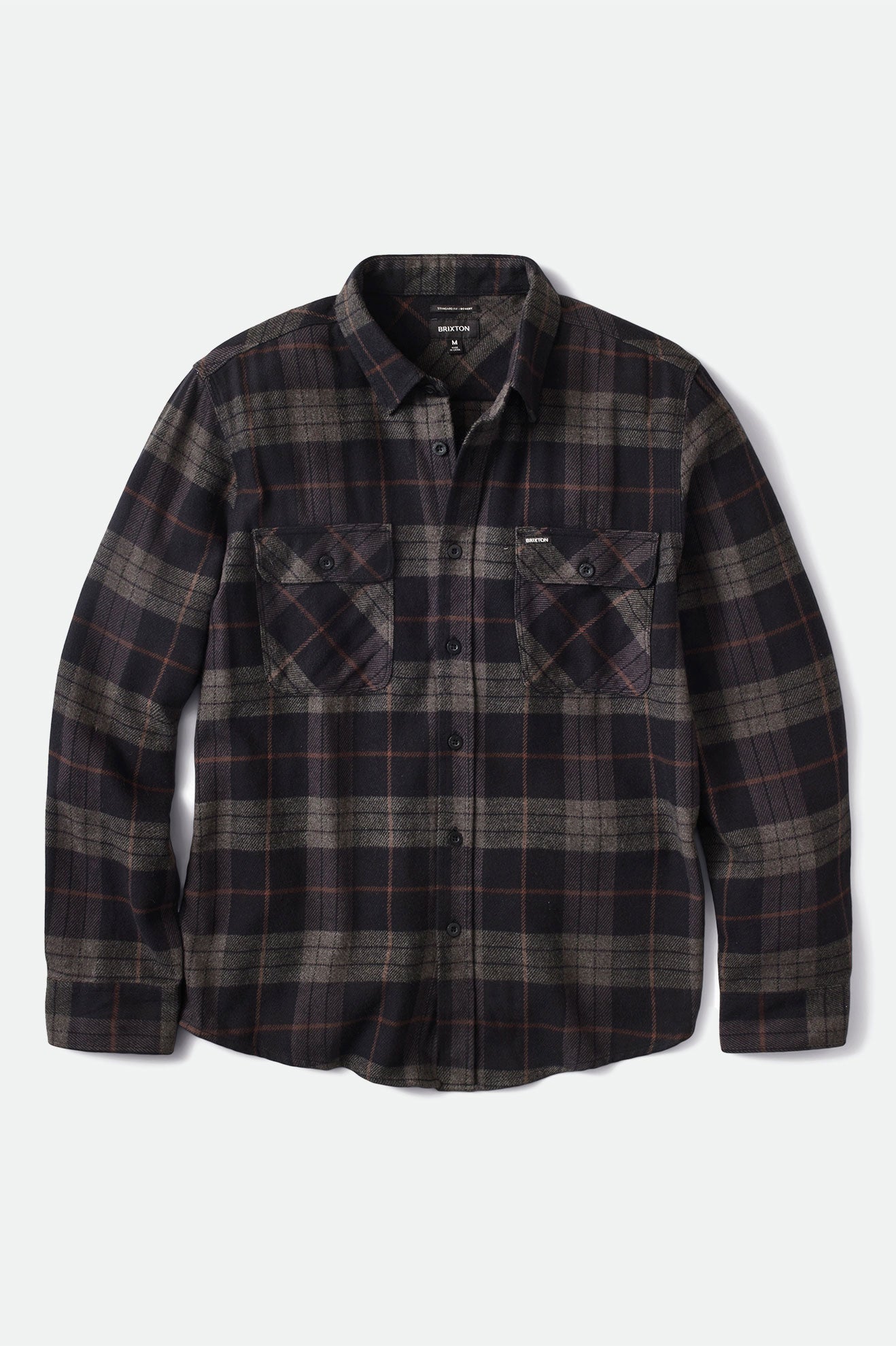 Brixton Bowery Flannel - Black / Charcoal