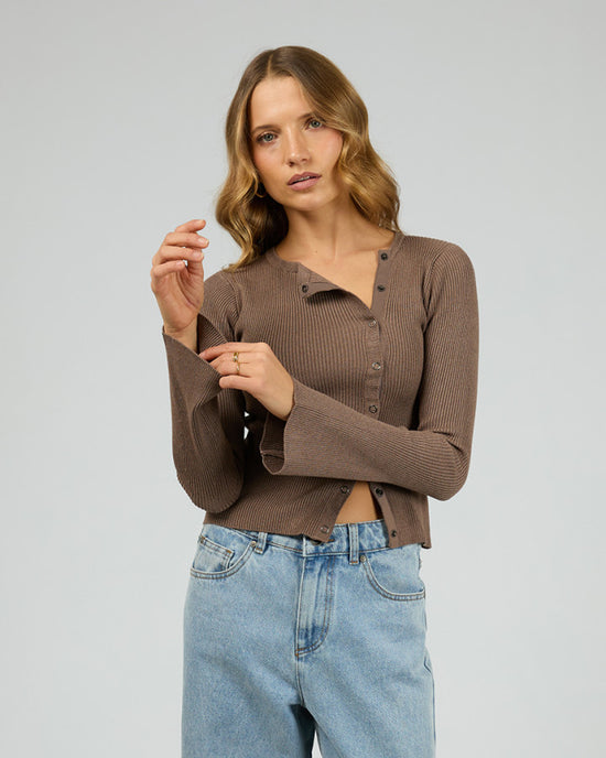 Silent Theory Marleigh Knit Long Sleeve - Brown (view 2)
