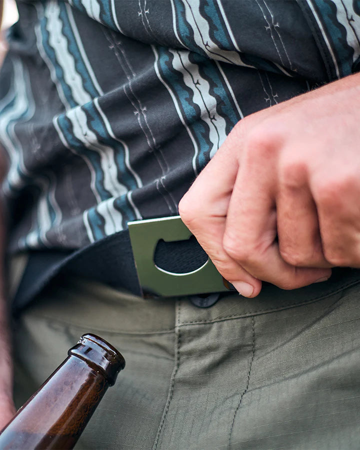 Hueys Life Bottle Opener Belt - Black