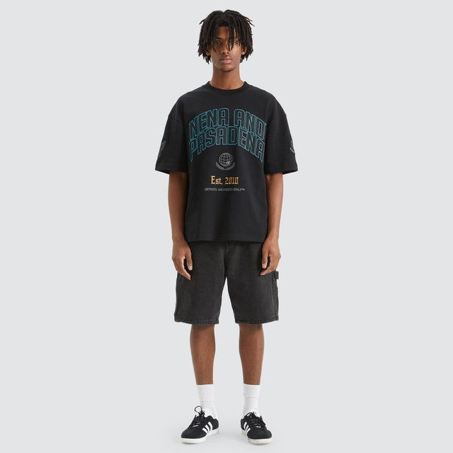 Members Loopback Street Tee - Anthracite Black
