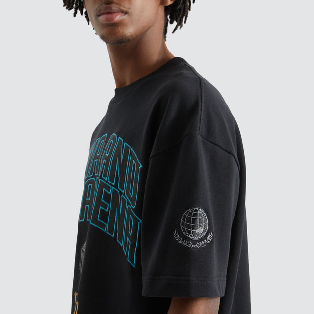 Members Loopback Street Tee - Anthracite Black