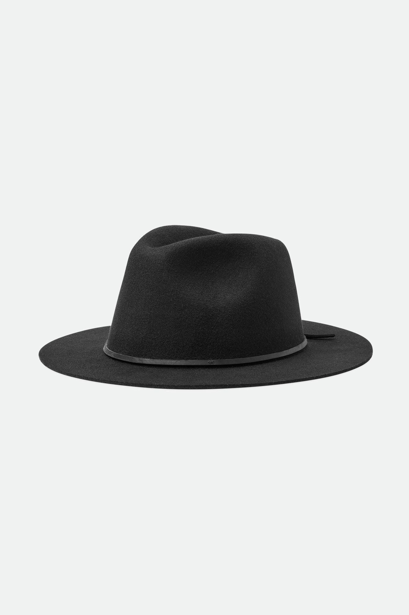 Brixton Wesley Packable Fedora - Black/Black