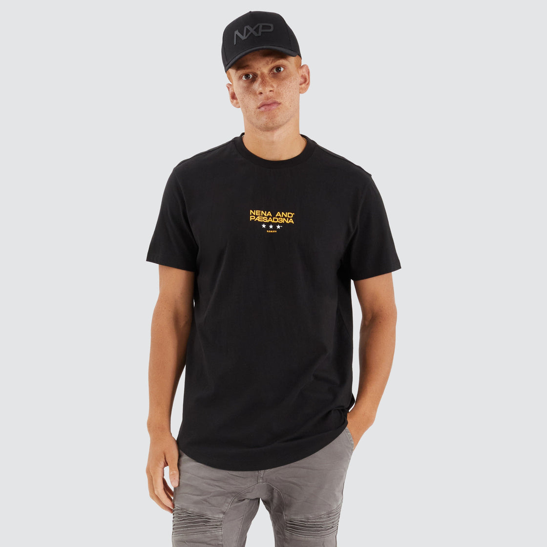 Vector Dual Curved Tee - Jet Black