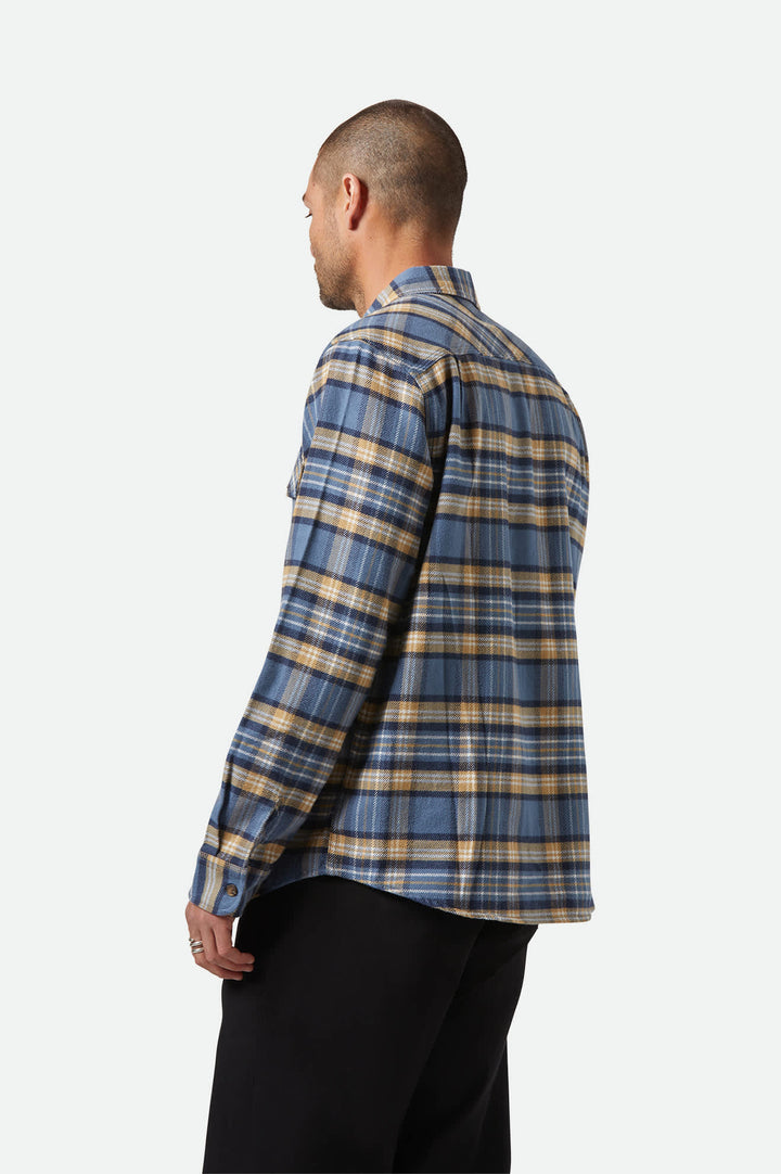 Bowery Flannel - Azure Blue / Washed Navy / Sand