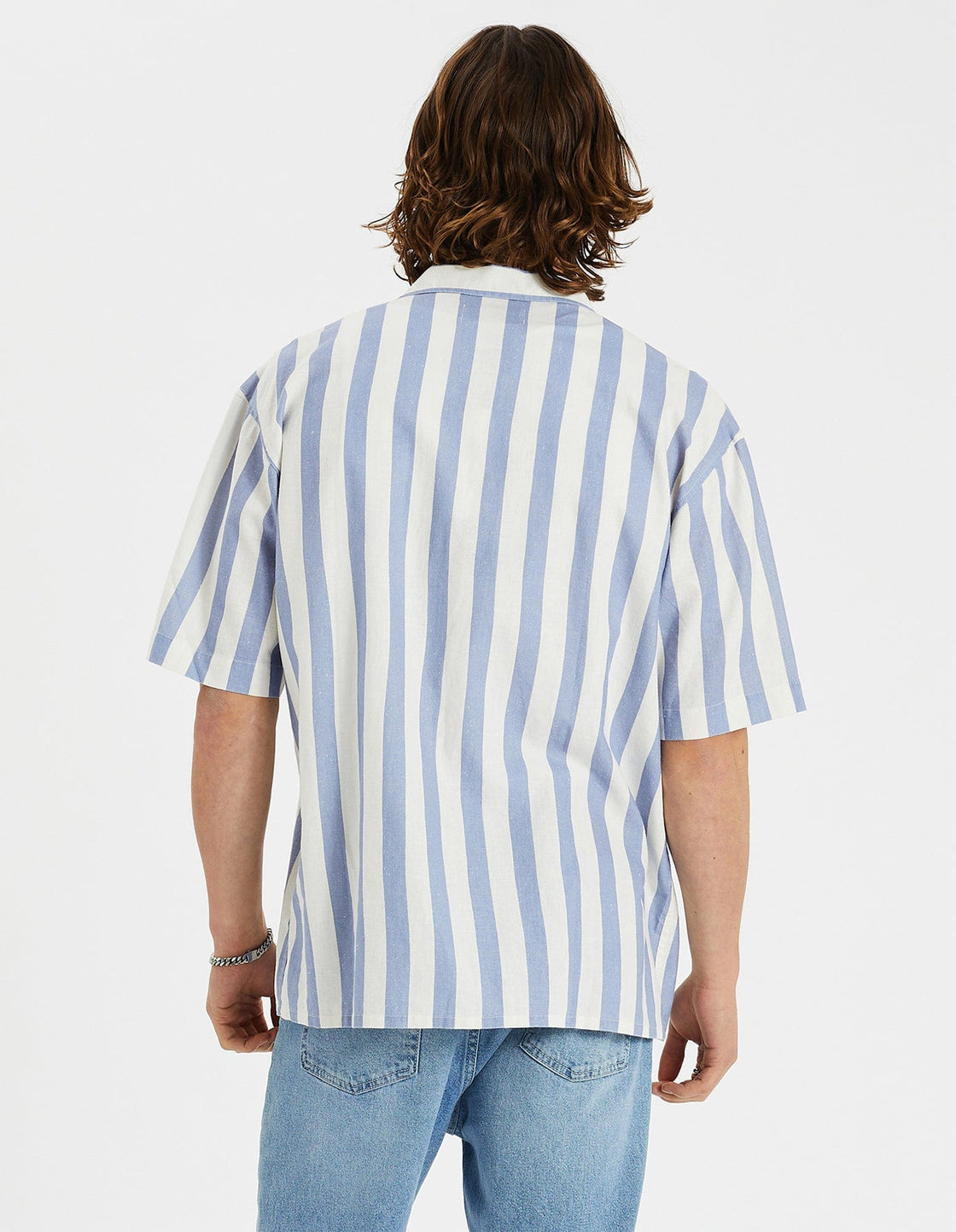 Realm Relaxed Resort Shirt - Linen Stripe