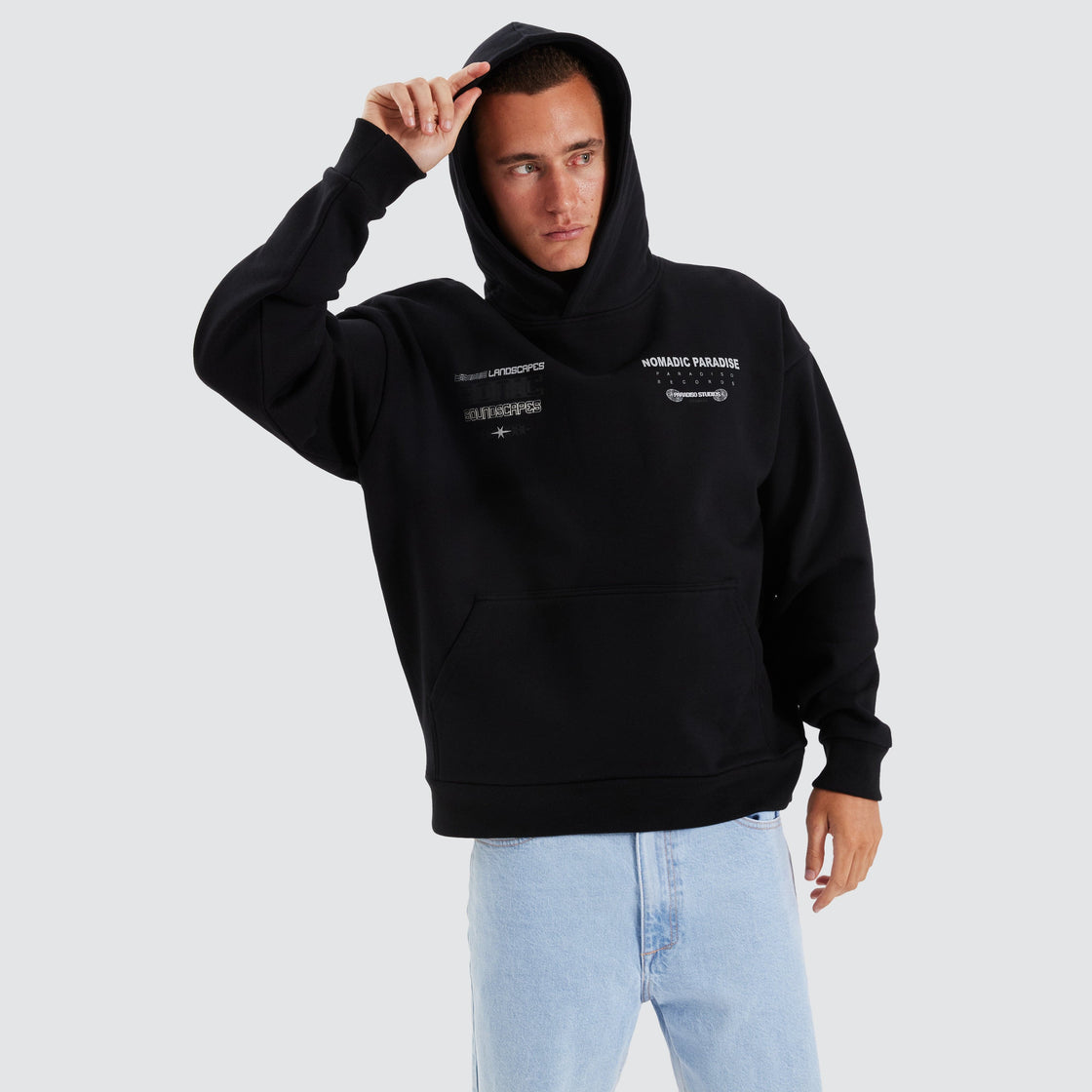 Nomadic Studios Oversized Hoodie - Anthracite Black (view 2)