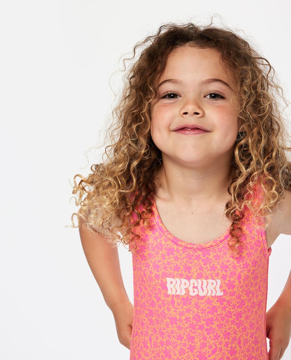 Girls Floral Reversible One Piece - Multico