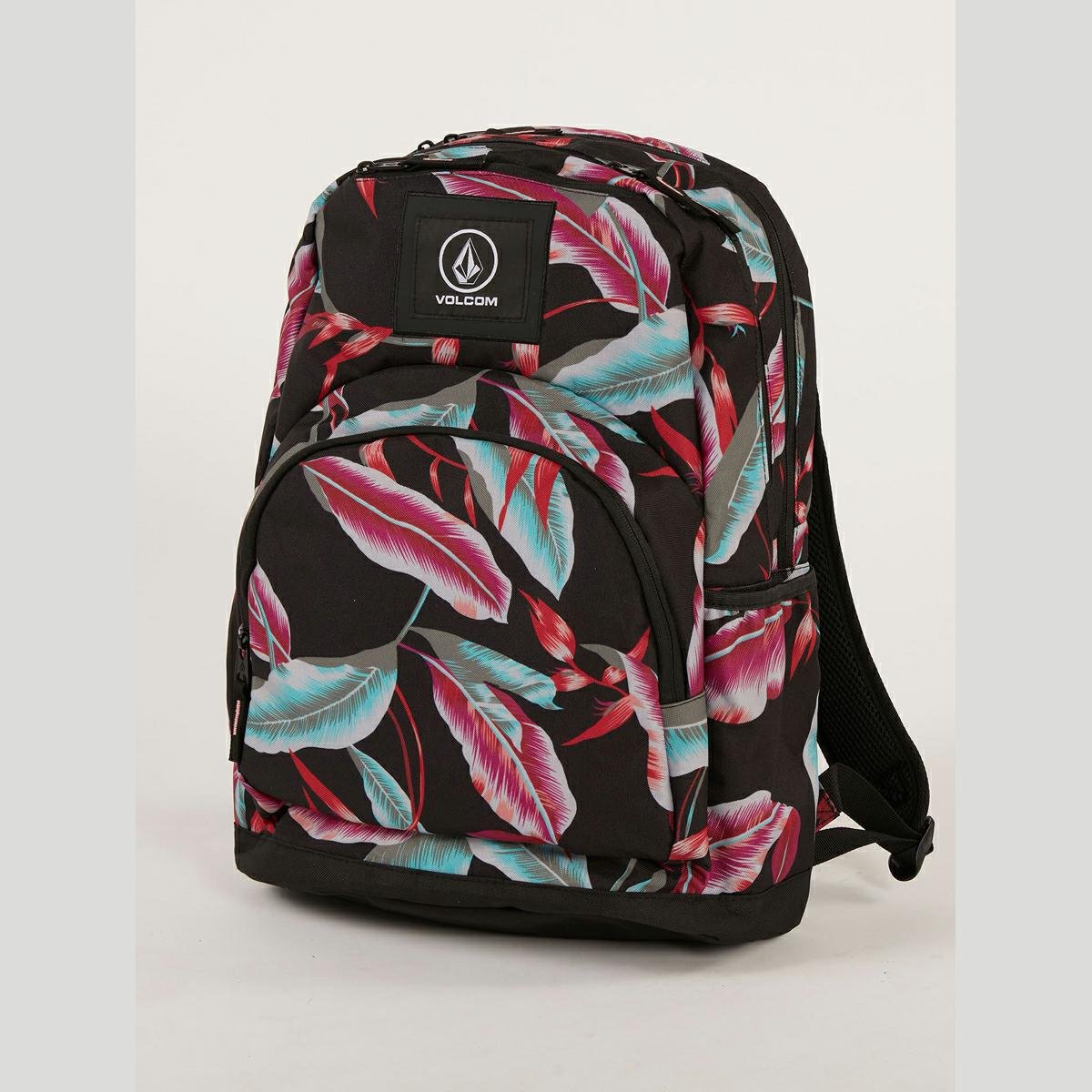 Volcom Patch Attack Backpack - Black Combo Leaves