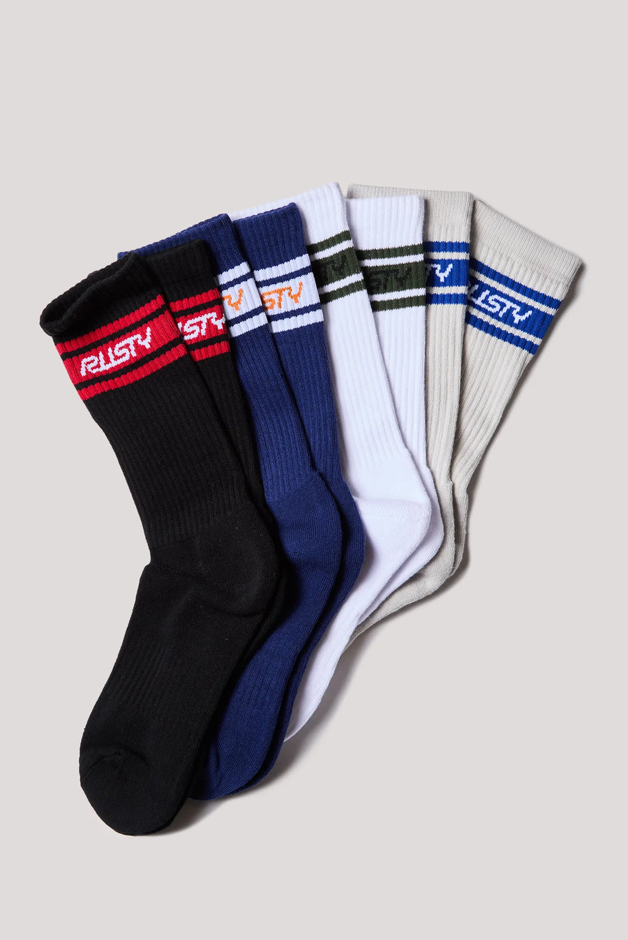 Rusty Pit Crew Mid Calf 4-Sock Pack - Multi 1