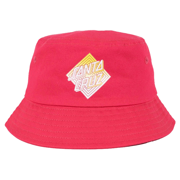 Santa Cruz Solitaire Dot Fade Bucket Hat in Pink